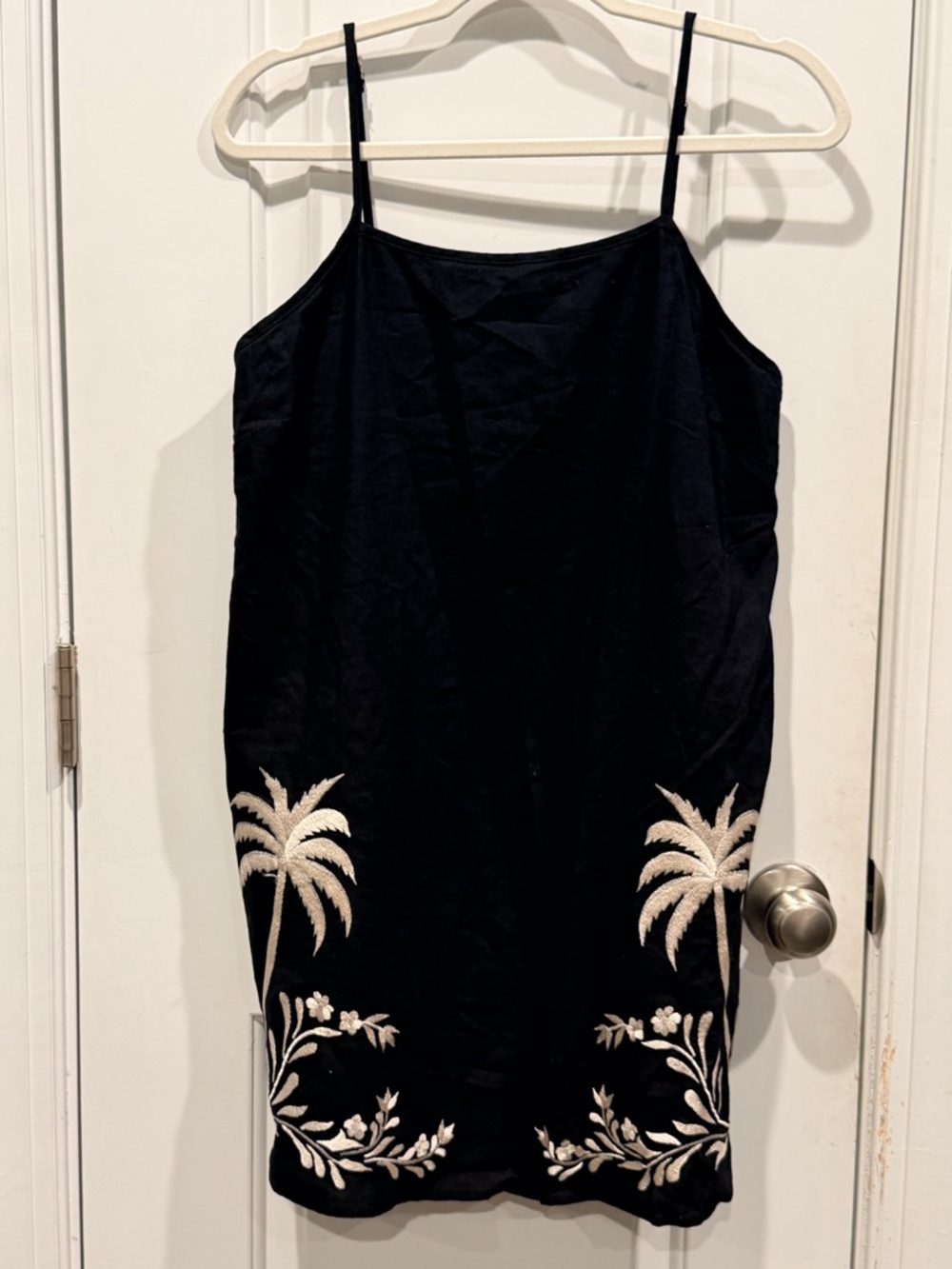 Calypso St. Barth Black Deess with Palm Tree Embroidery - Picture 2 of 4